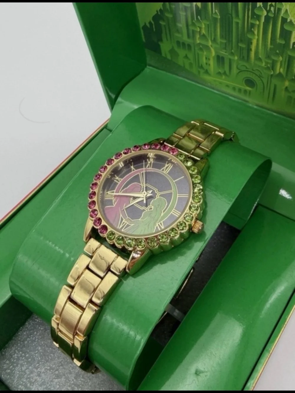 Wicked Gold-tone Bracelet Watch with Crystal Bezel